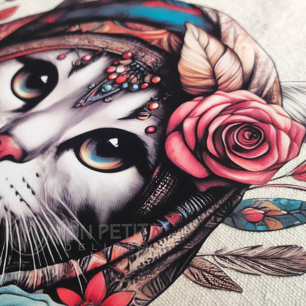 Tote Bag "Chat Bohème" 100% Coton Recyclé