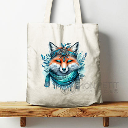 Bohemian Fox tote bag, 100% cotton