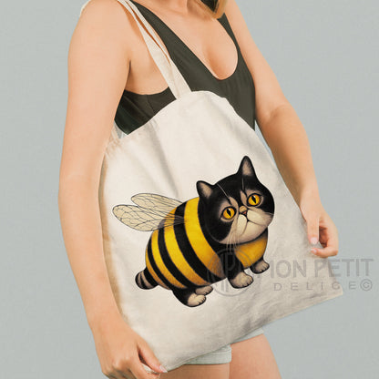 Tote Bag "Chat Bourdon" 100 % Coton Recyclé