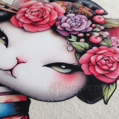 Tote Bag "Geisha Minette Florale" 100% Coton Recyclé
