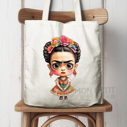 Tote Bag Frida Kahlo 100% Recycelter Baumwolle 