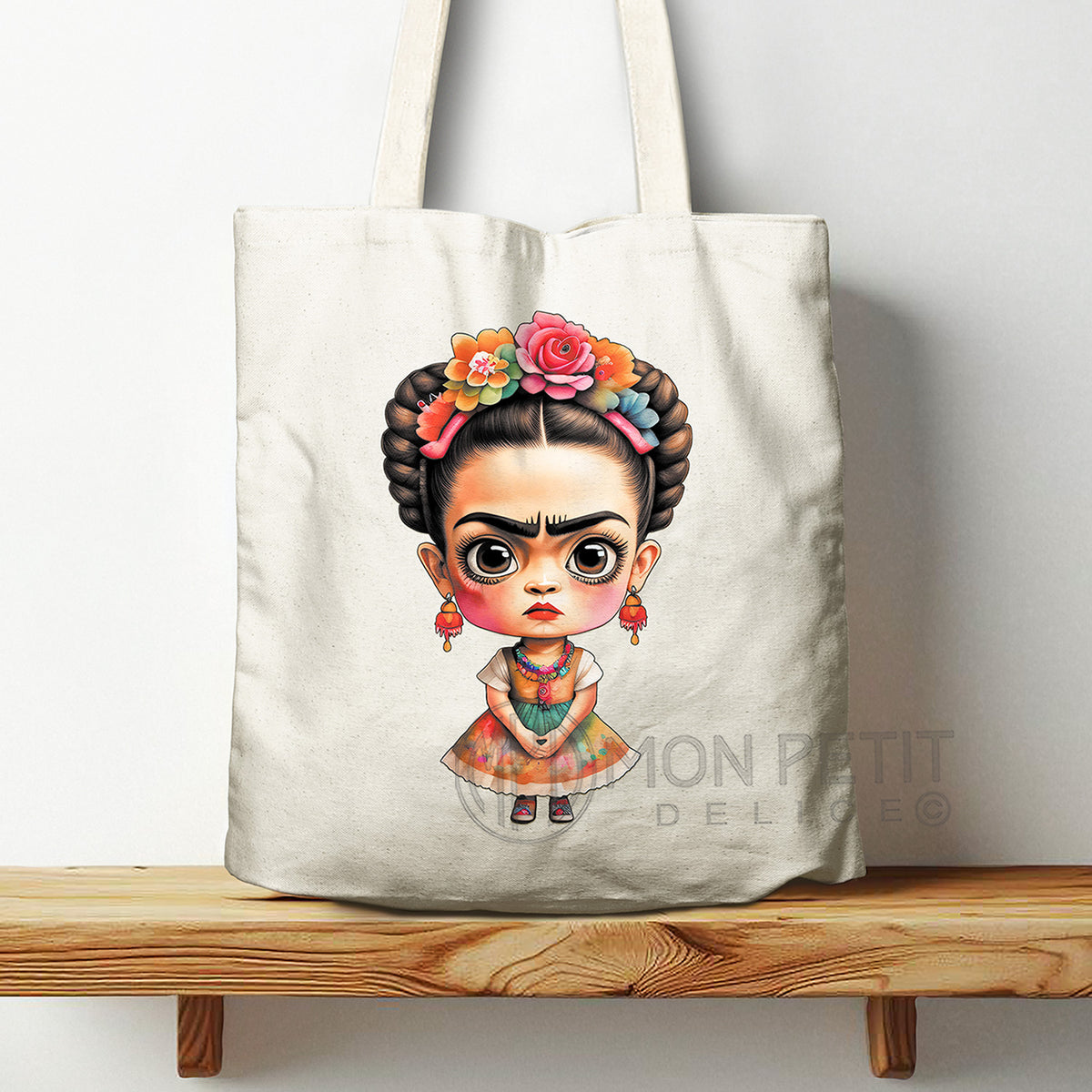 Tote Bag Frida Kahlo 100% Recycelter Baumwolle 