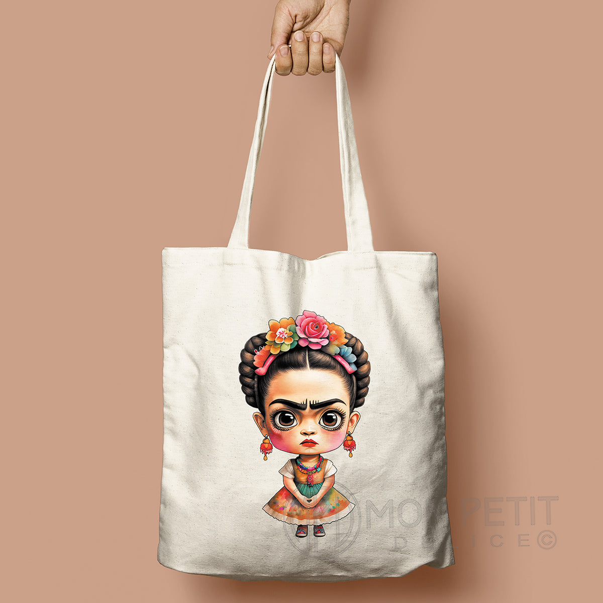 Tote Bag Frida Kahlo 100% Recycelter Baumwolle 