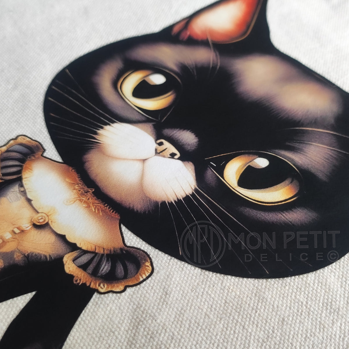 Tote Bag "Chat Noir Victorien" 100% Coton recyclé