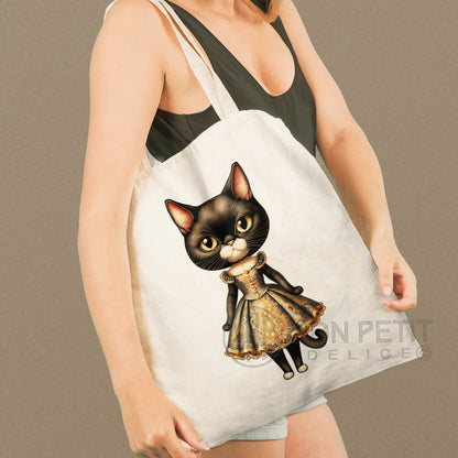 Tote Bag "Chat Noir Victorien" 100% Coton recyclé