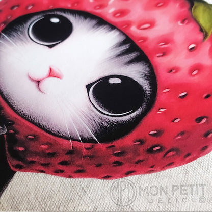 Strawberry Cat tote bag, 100% cotton
