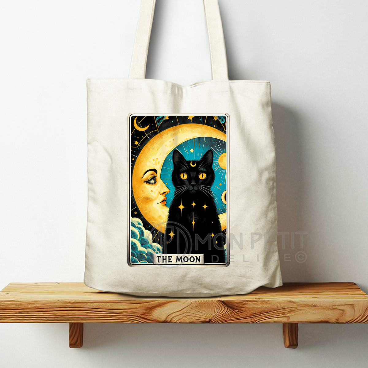 Tote Bag Carte du Tarot "La Lune" 100% coton recyclé
