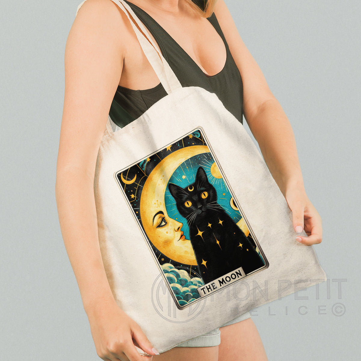Tote Bag Carte du Tarot "La Lune" 100% coton recyclé
